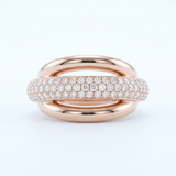 Pear Vivid Pink& Diamond Halo Ring