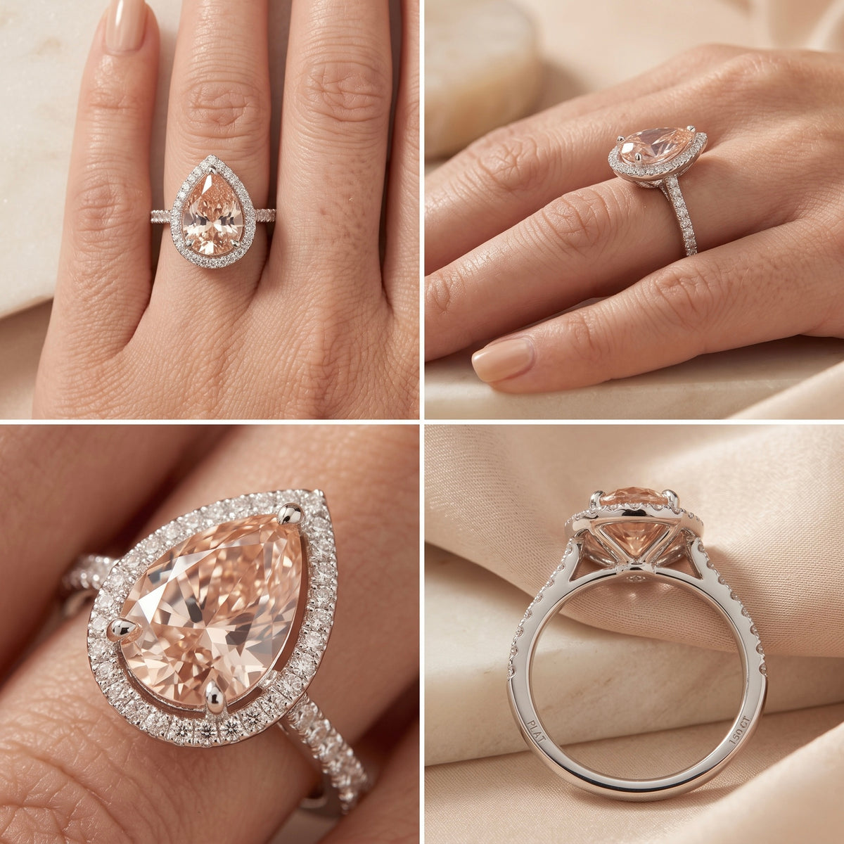Pear Vivid Pink& Diamond